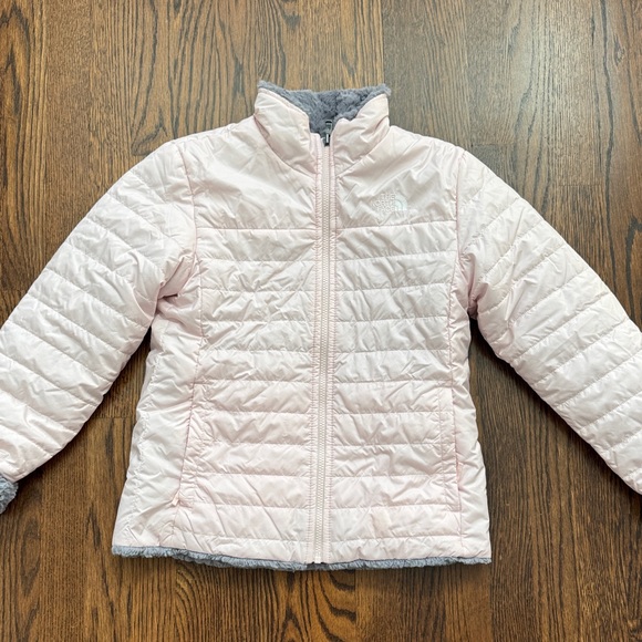 🎈🎈The NORTH FACE Light Pink Puffer Reversible Jacket